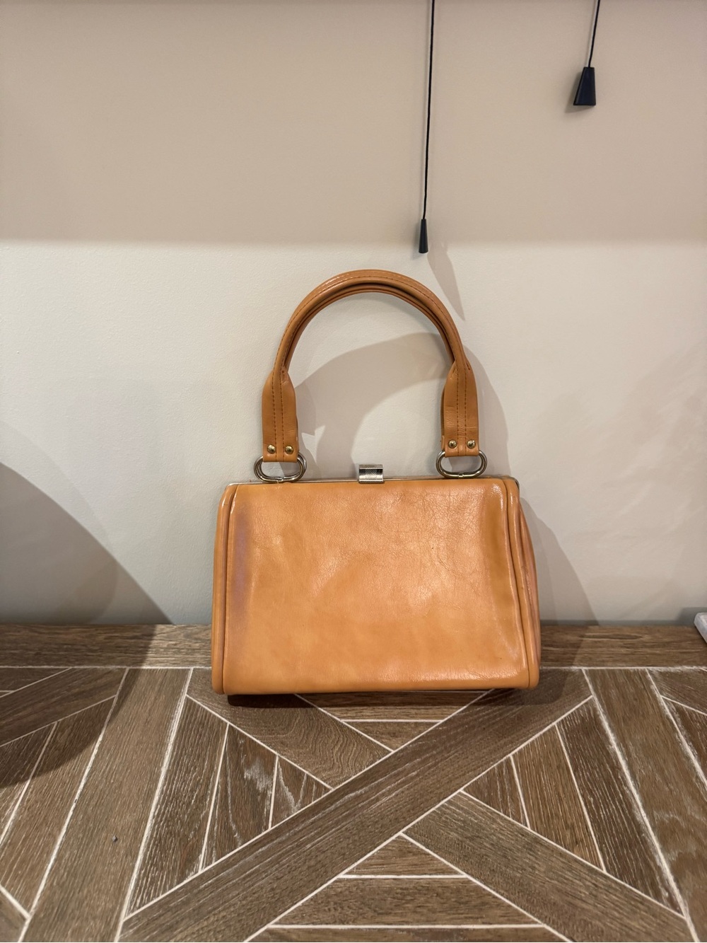 MCM Mid Century VintageTan Leather Top-Handle Doctor’s Bag